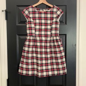 Gap Girls Flannel Plaid Holiday Dress XL EUC